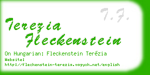 terezia fleckenstein business card